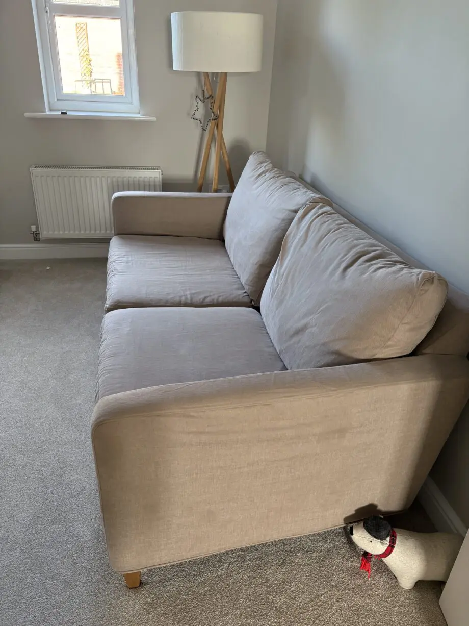 John Lewis mink Bailey Sofa and Snuggler set