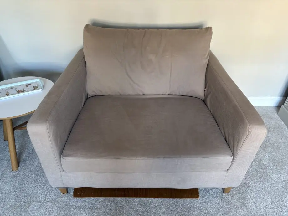 John Lewis mink Bailey Sofa and Snuggler set