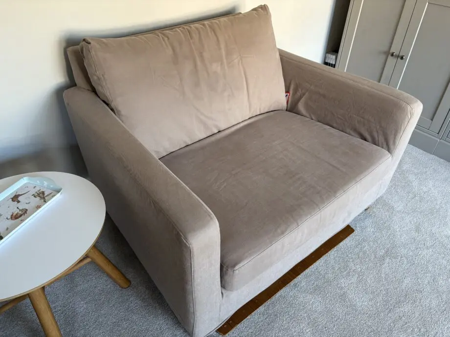 John Lewis mink Bailey Sofa and Snuggler set