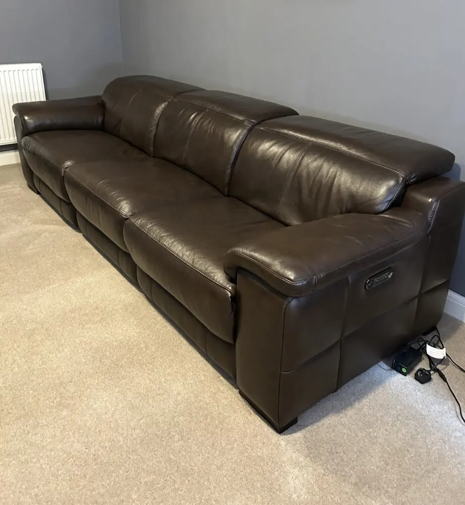 Sofology Laurence Dark Brown 3 Seater Leather Sofa