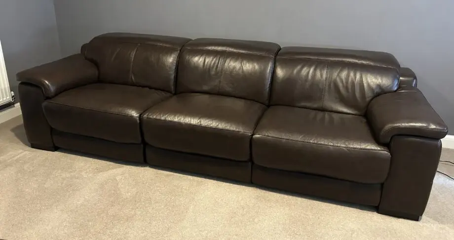 Sofology Laurence Dark Brown 3 Seater Leather Sofa