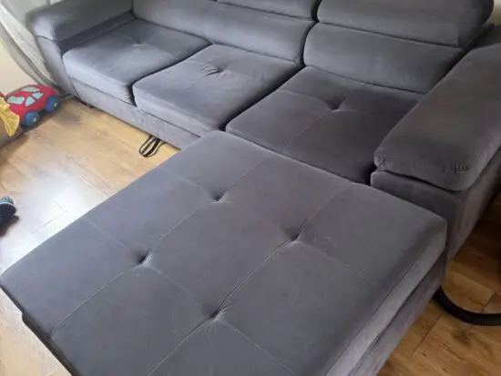 Grey L-Shape Sofa Bed
