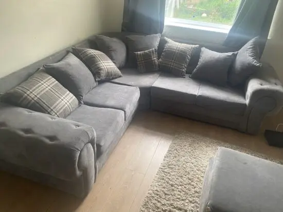 Grey corner sofa