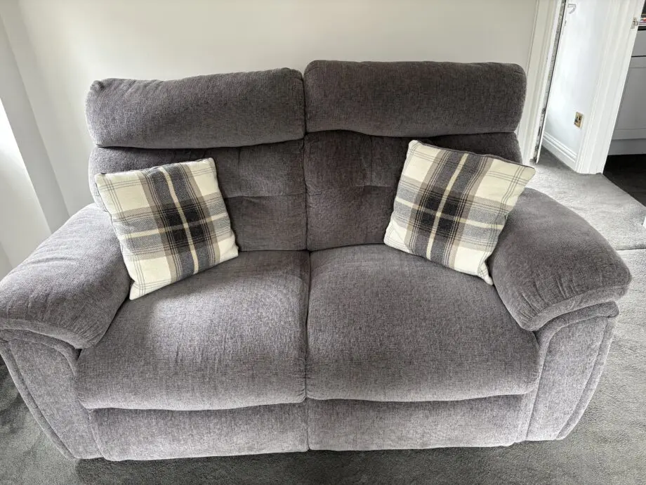 SCS Alassio Charcoal Destiny 2 seater static sofa x2