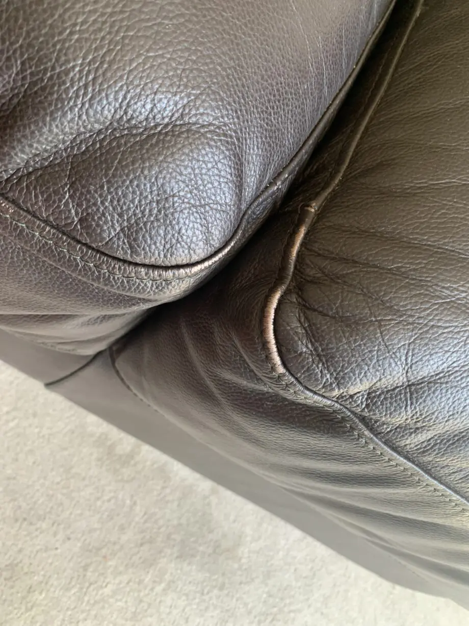 L shaped leather sofa