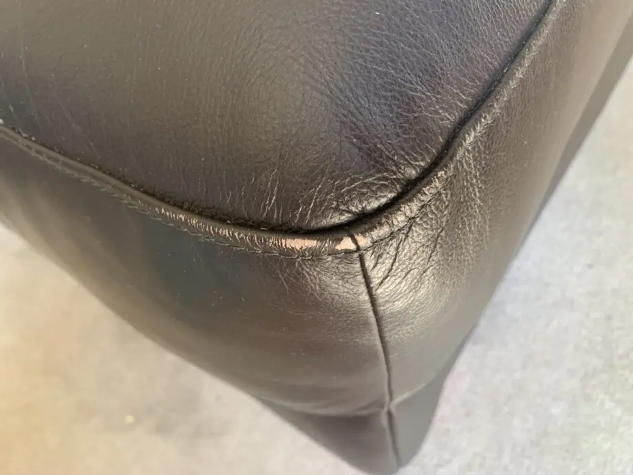 L shaped leather sofa