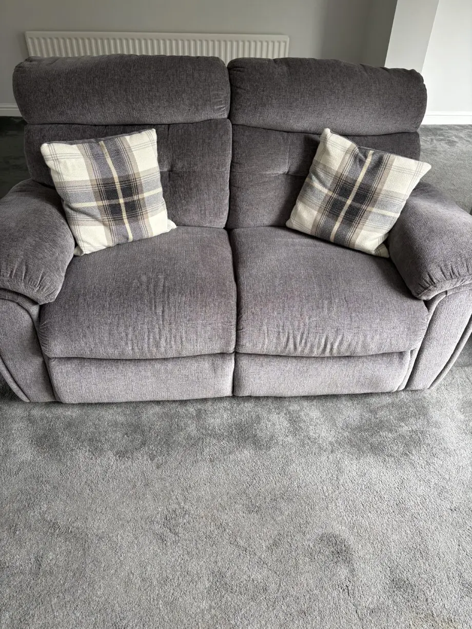 SCS Alassio Charcoal Destiny 2 seater static sofa x2