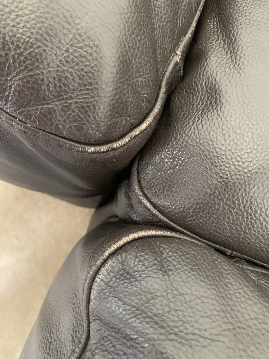 L shaped leather sofa