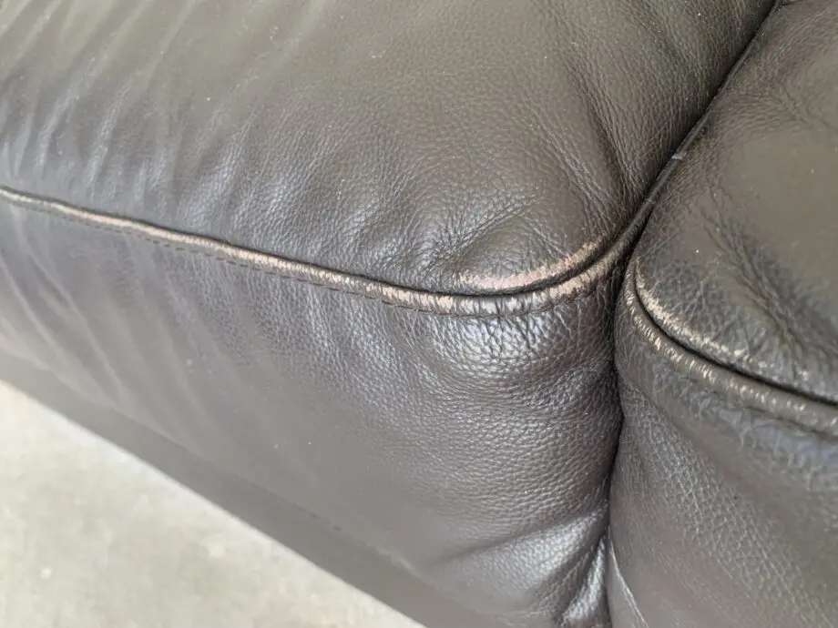 L shaped leather sofa