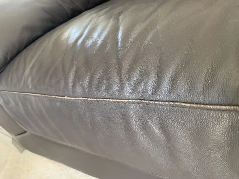 L shaped leather sofa
