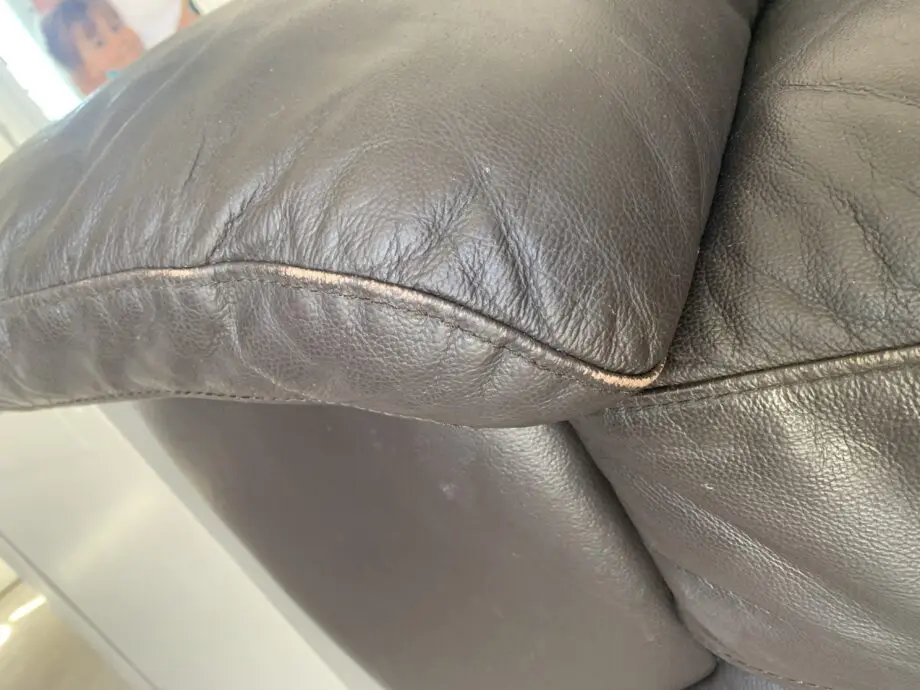L shaped leather sofa