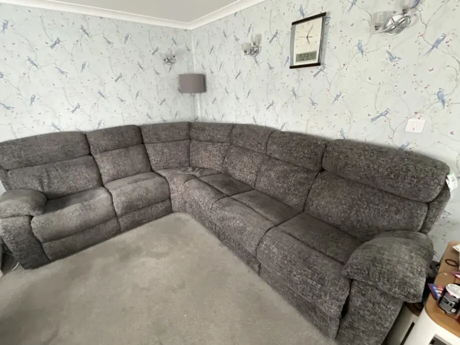 Furniture Village Grey fabric Moreno power recliner