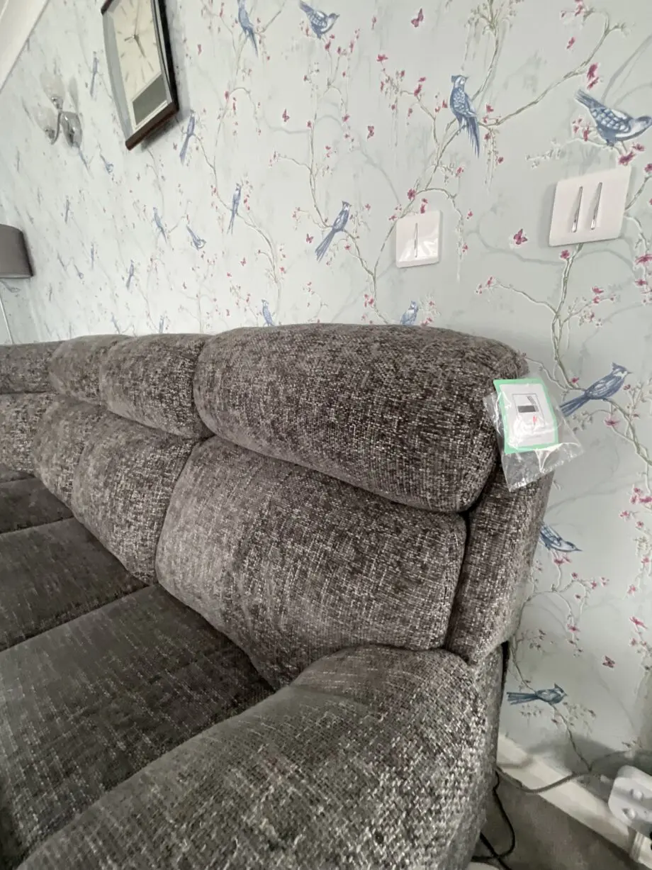 Furniture Village Grey fabric Moreno power recliner