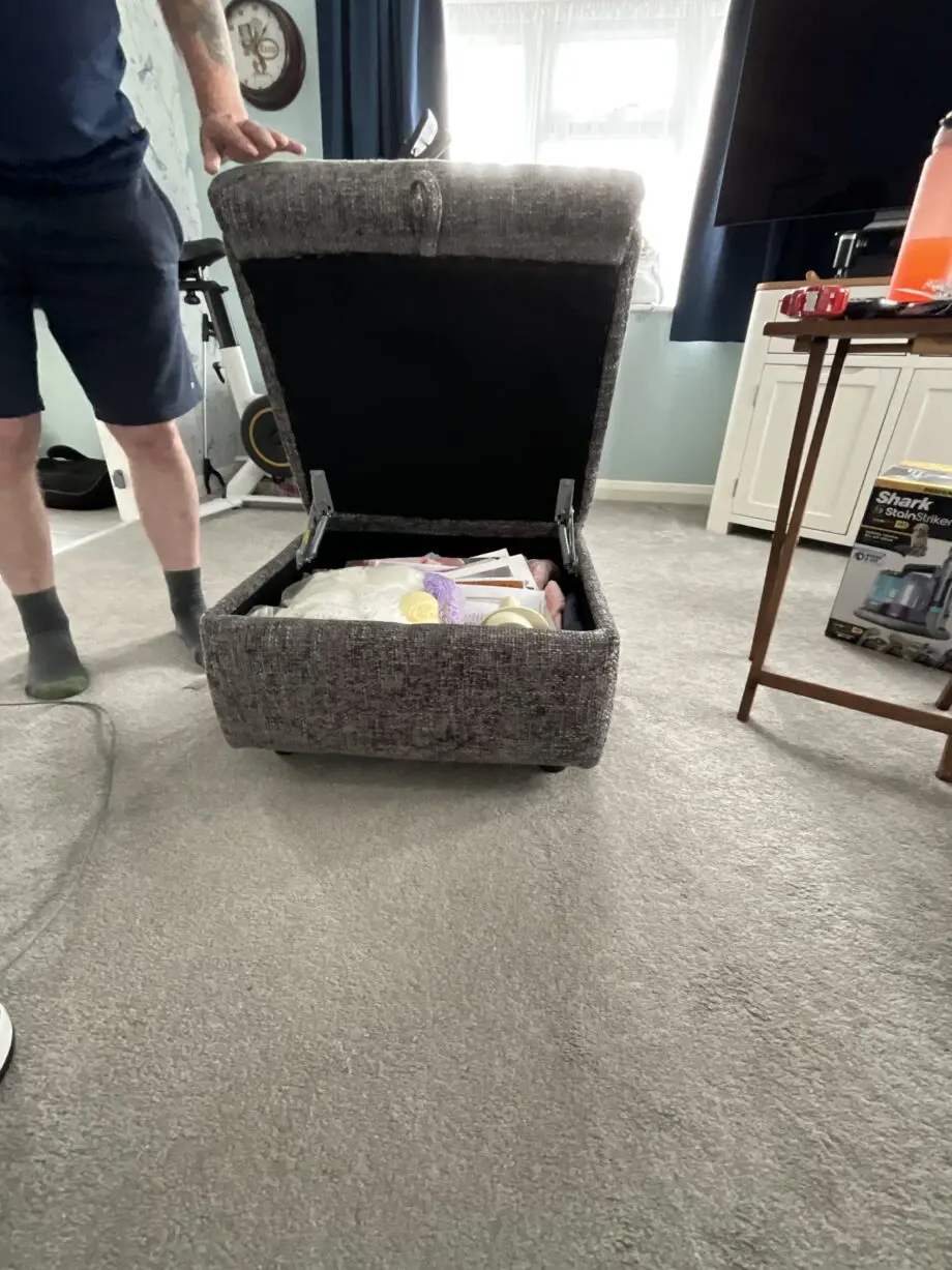Furniture Village Grey fabric Moreno power recliner