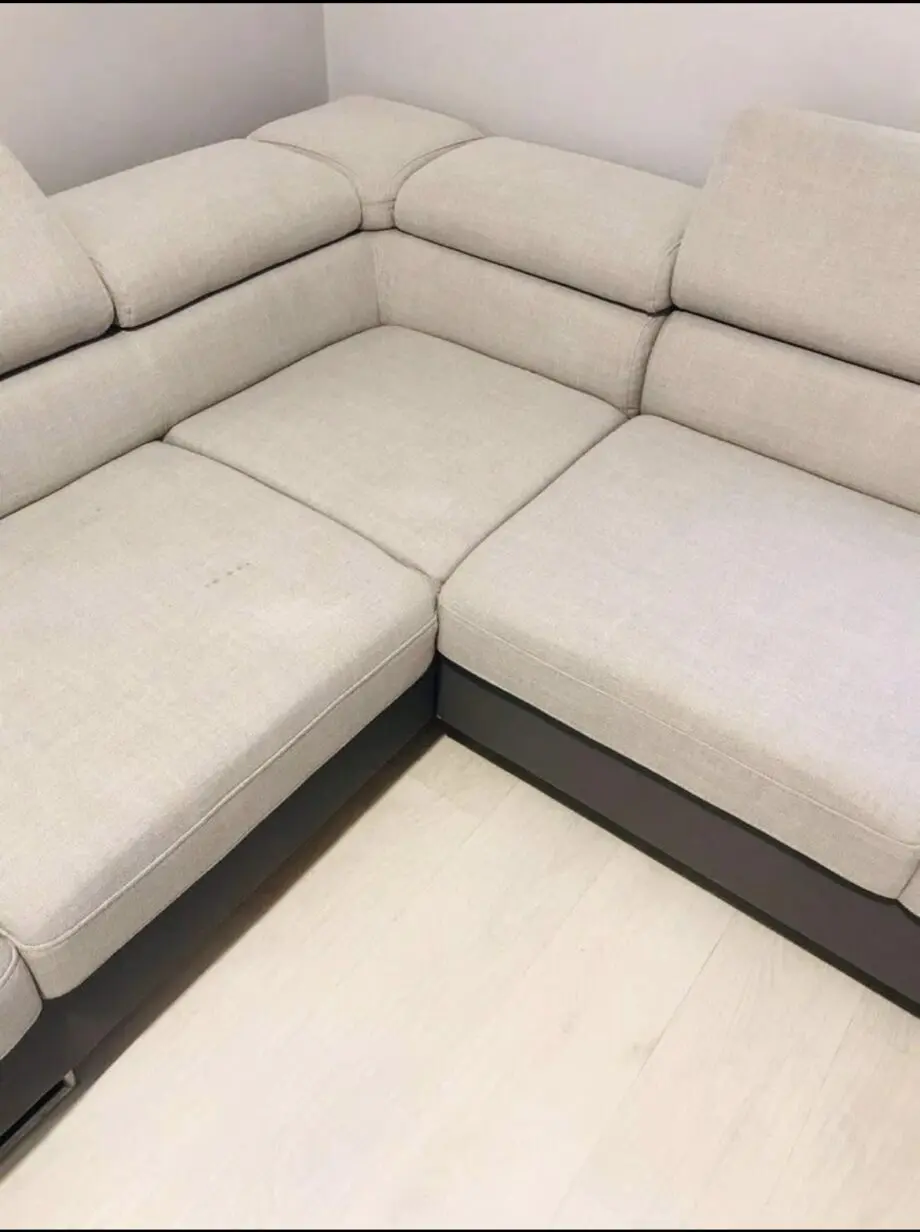 Unique Grey Leather/Fabric Storage Corner Sofa – Hardly Used!
