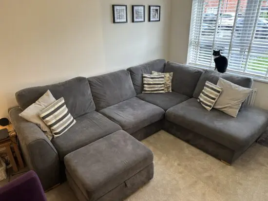 DFS Dark Grey corner sofa