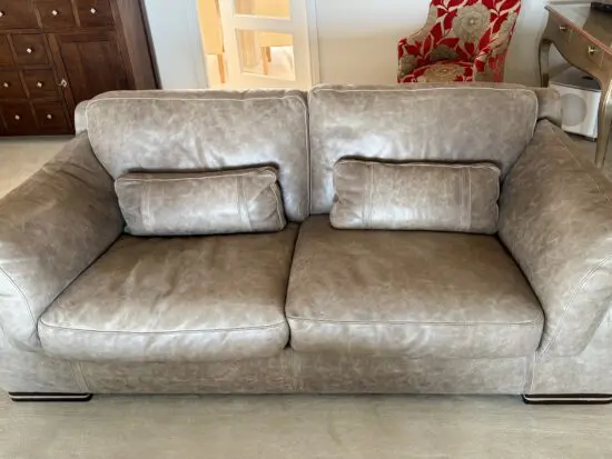 2 Incanto (Italian) brown Nubuck leather sofas