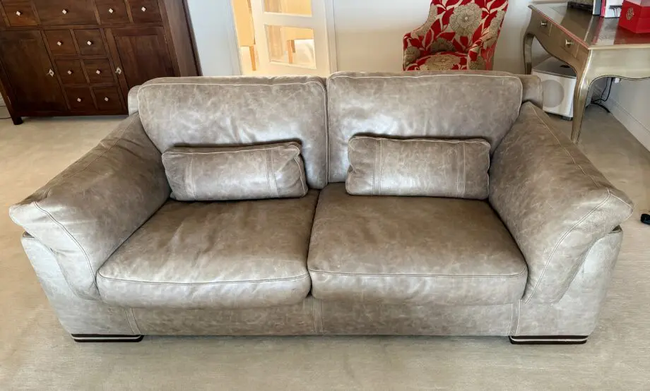 2 Incanto (Italian) brown Nubuck leather sofas