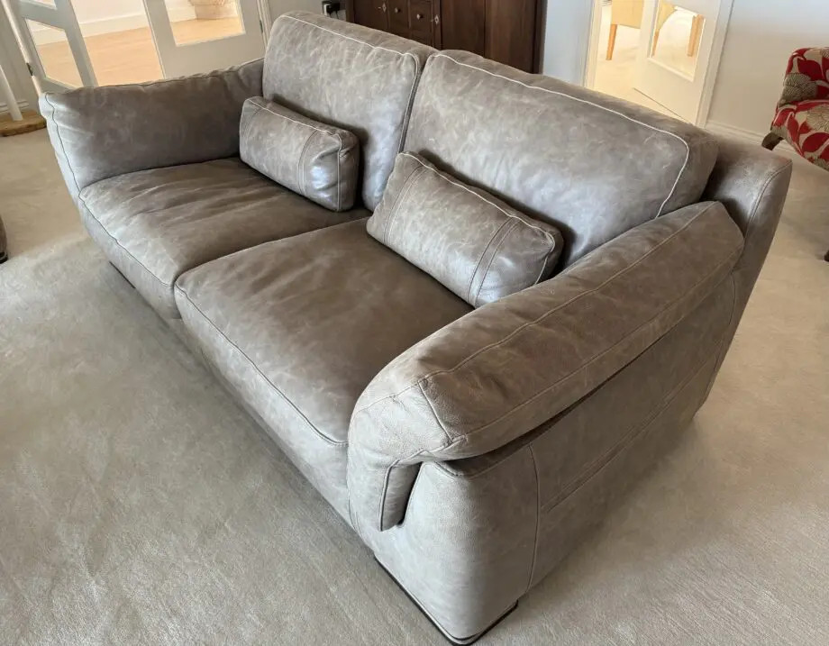 2 Incanto (Italian) brown Nubuck leather sofas
