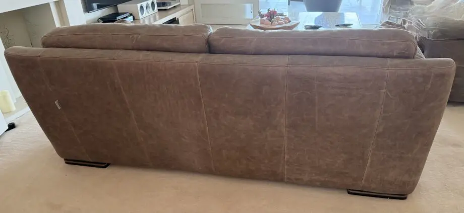 2 Incanto (Italian) brown Nubuck leather sofas