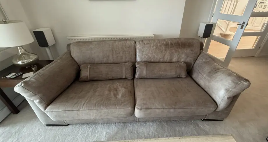 2 Incanto (Italian) brown Nubuck leather sofas