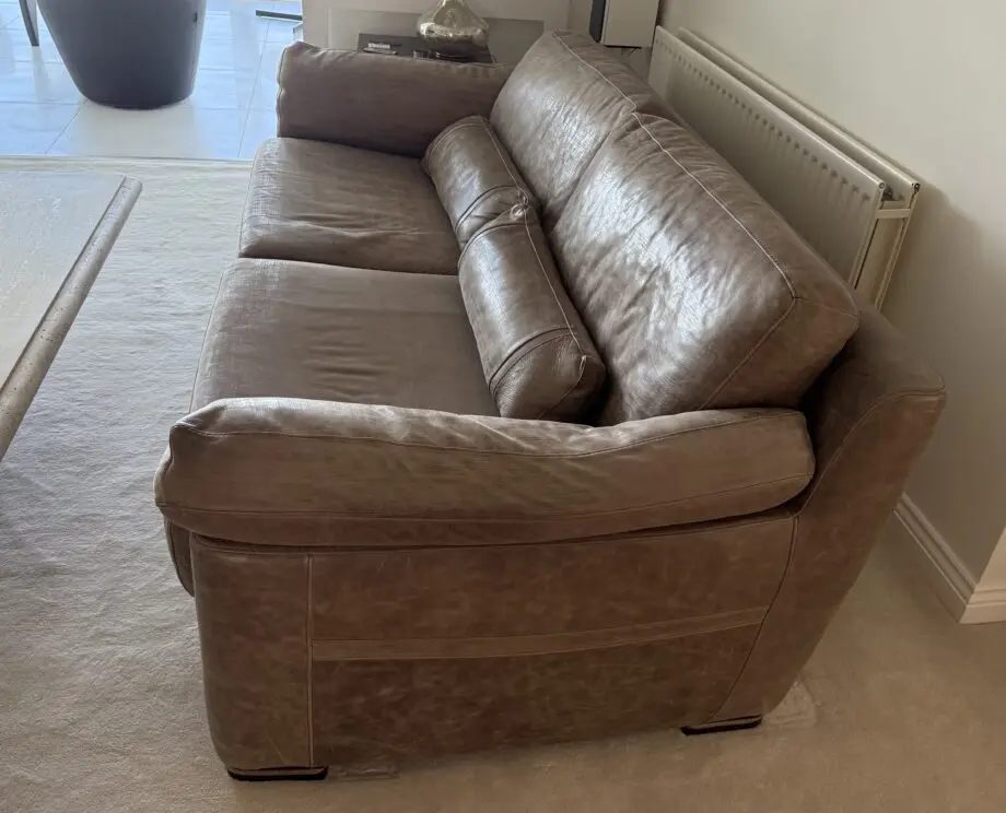 2 Incanto (Italian) brown Nubuck leather sofas