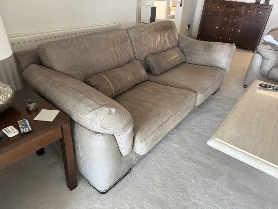 2 Incanto (Italian) brown Nubuck leather sofas
