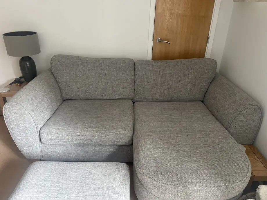 DFS Lillie 3S Chaise, Armchair and Footstool - Grey/Silver