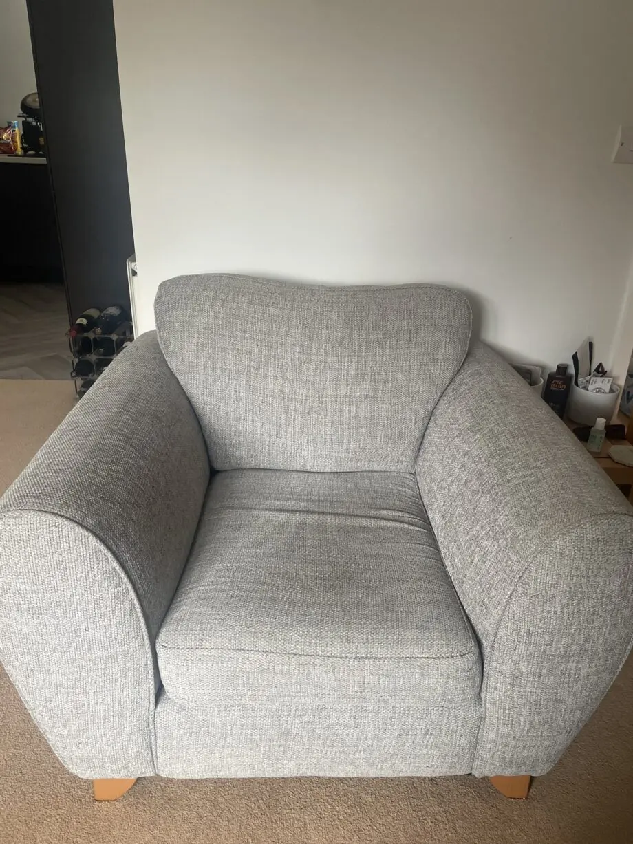 DFS Lillie 3S Chaise, Armchair and Footstool - Grey/Silver