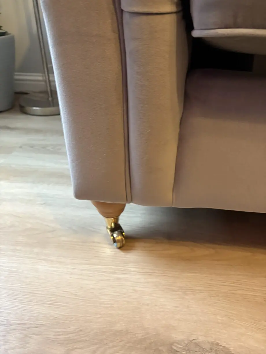 Next silver velvet sofa