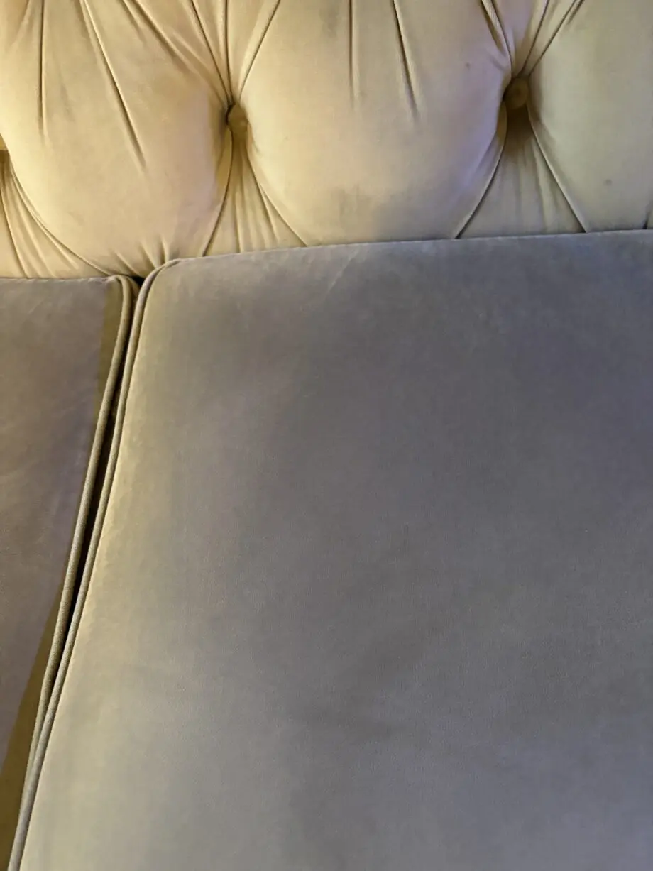 Next silver velvet sofa