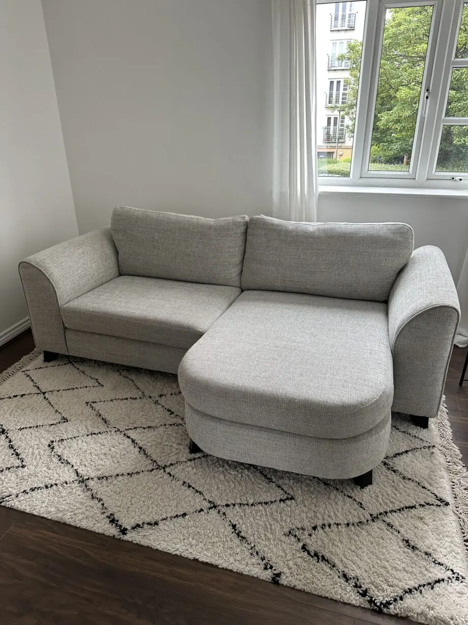 DFS Lorella 4 Seater Lounger Sofa in Light Grey