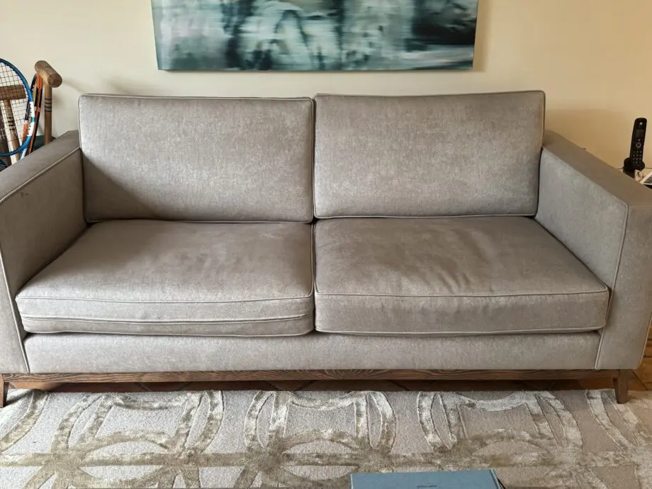 Hockney 2.5 seater sofa stained walnut legs