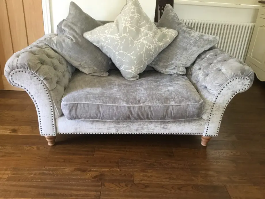 Barker & Stonehouse 4 seater & 2 seater stylish soft grey sofas