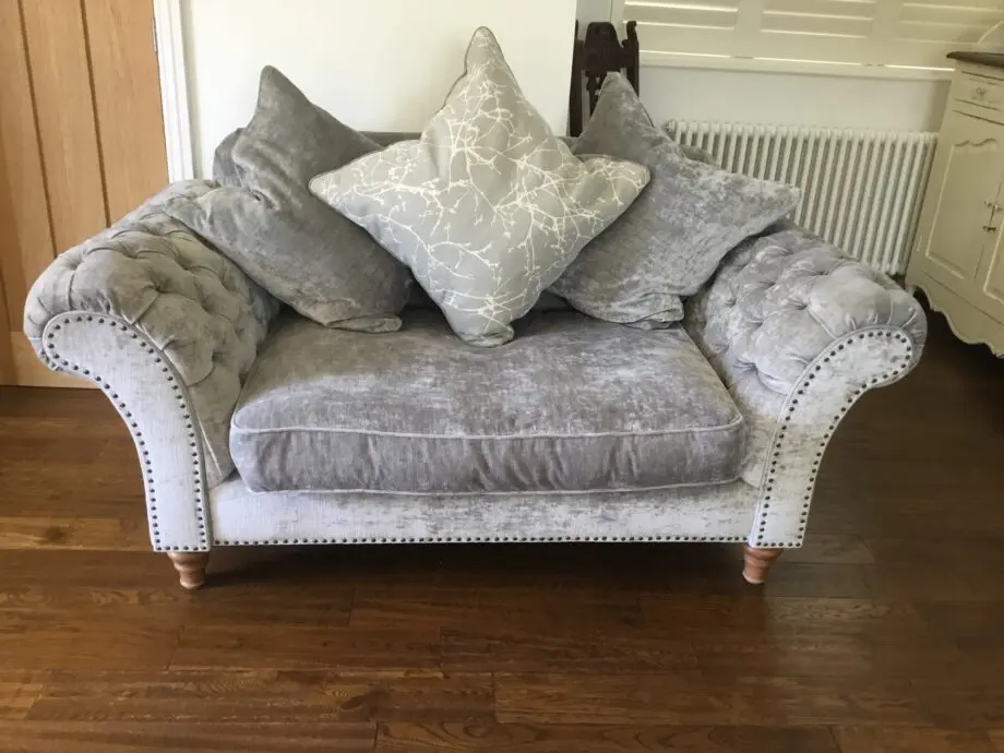 Barker & Stonehouse 4 seater & 2 seater stylish soft grey sofas
