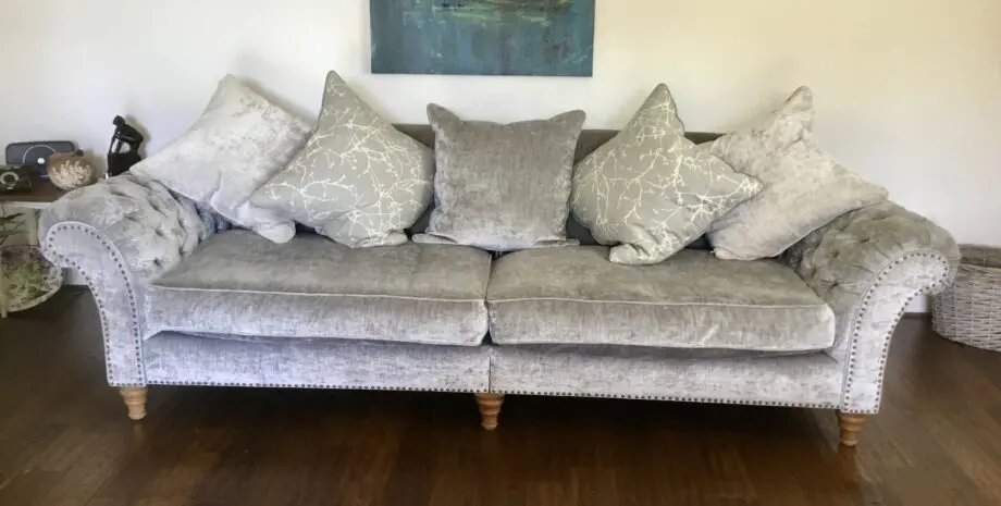 Barker & Stonehouse 4 seater & 2 seater stylish soft grey sofas