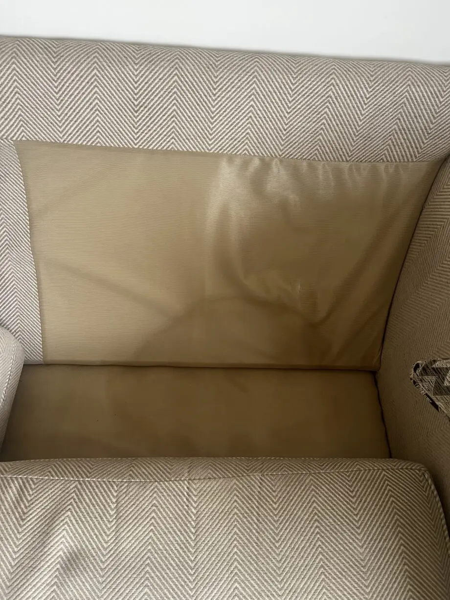 Beige/Oatmeal Herringbone Furniture Village 2-Seater Sofa
