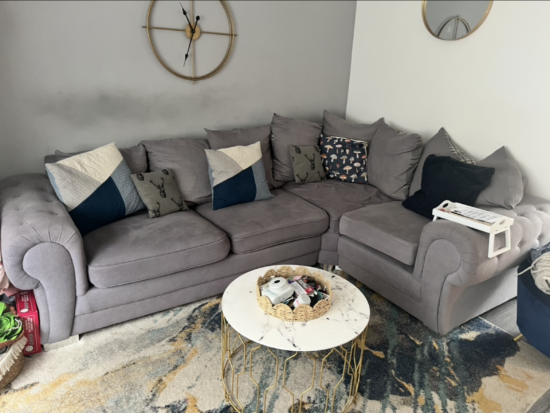 Grey Verona corner sofa bed