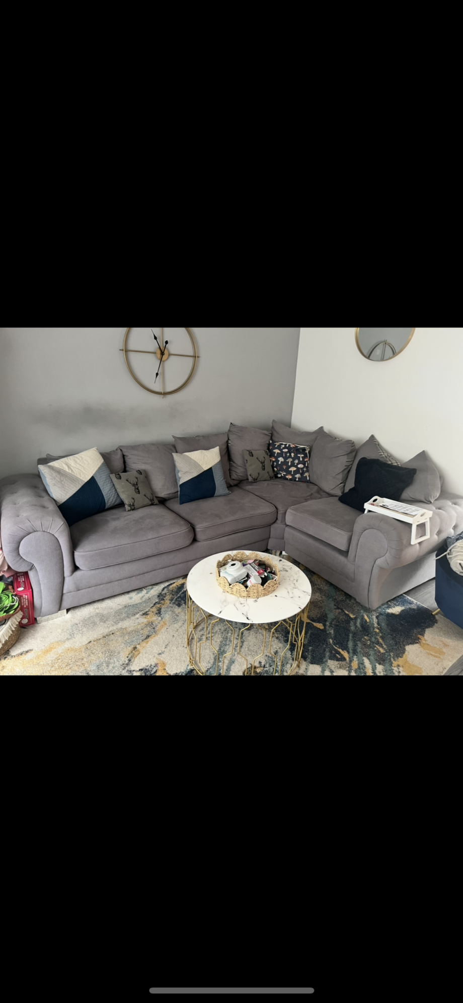 Grey Verona corner sofa bed