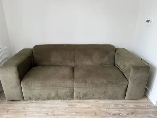 DFS Olive Green Milani 3 Seater Sofa