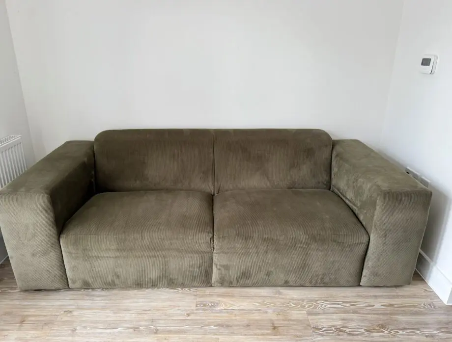 DFS Olive Green Milani 3 Seater Sofa