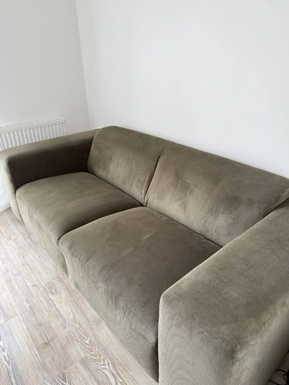 DFS Olive Green Milani 3 Seater Sofa