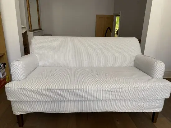Ikea ROCKSJÖN sofa 2-seat sofa, Klovsta grey/white