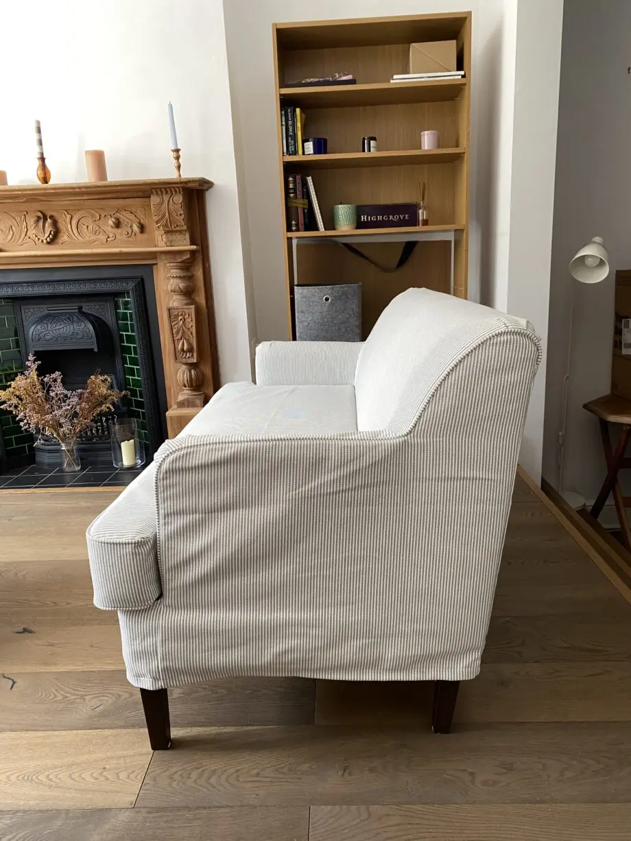 Ikea ROCKSJÖN sofa 2-seat sofa, Klovsta grey/white