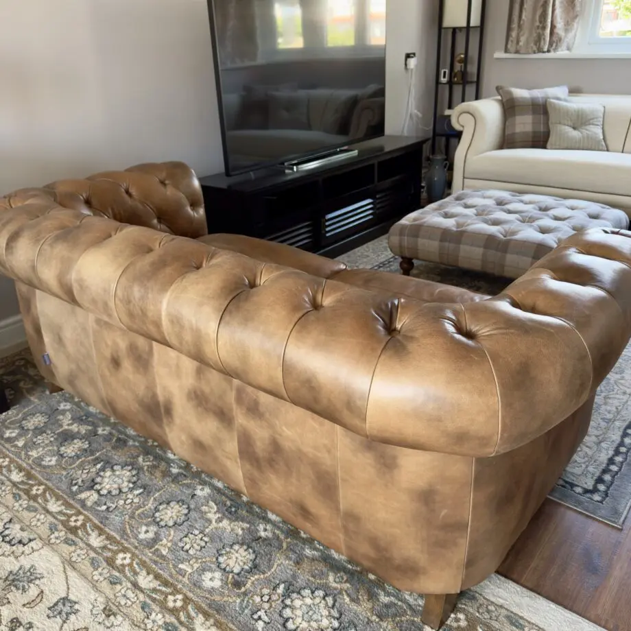 NEWPORT 3 SEATER SOFA LEATHER