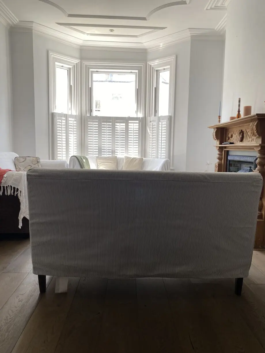 Ikea ROCKSJÖN sofa 2-seat sofa, Klovsta grey/white