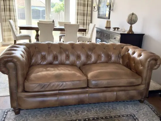 NEWPORT 3 SEATER SOFA LEATHER