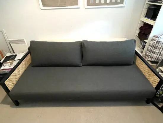 Cane Sofa Bed Dessin Dark Grey by Heal's
