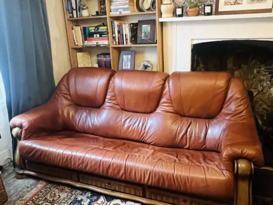 Belgium Storage Drawer Genuine Italian Leather 3 Seater Sofa Settee & Armchair & Foot stall