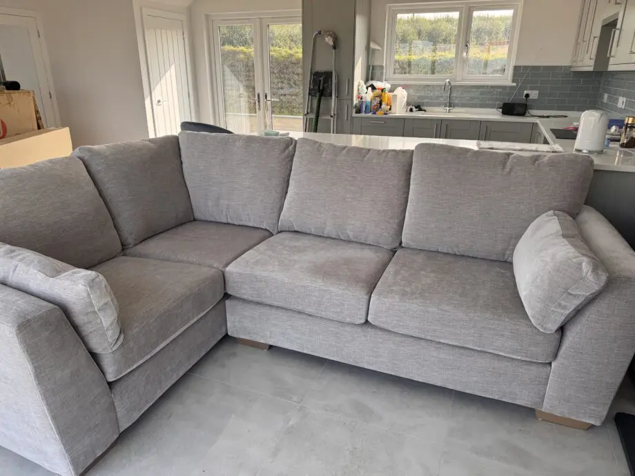 M&S grey left hand corner sofa